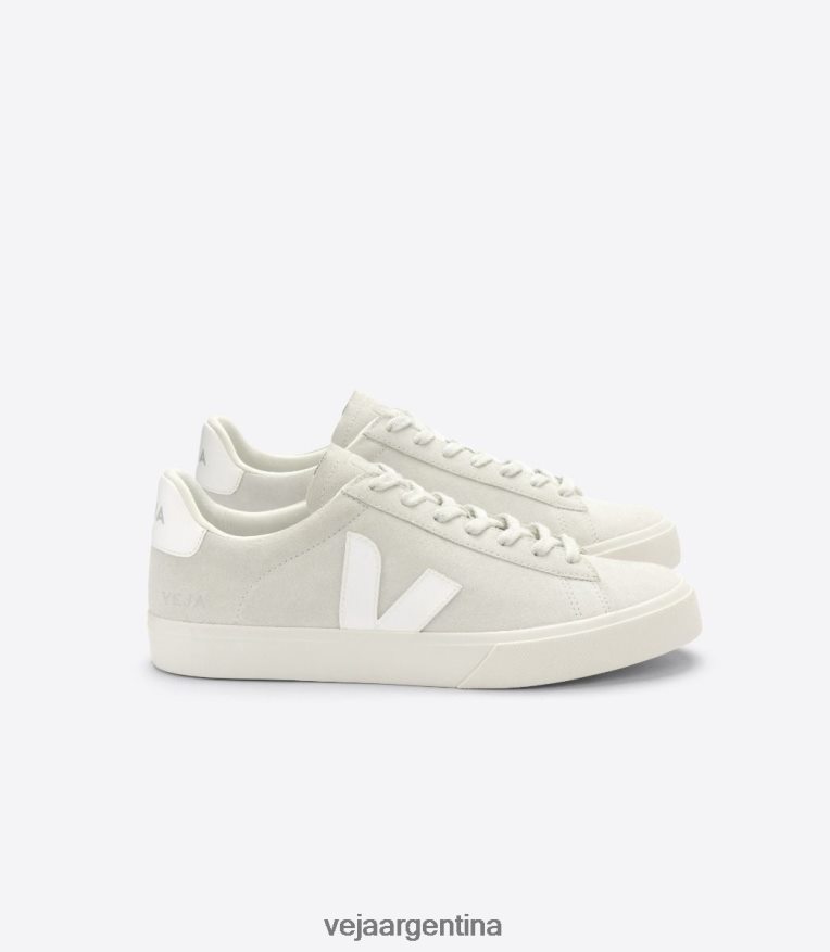 campo ante natural blanco Veja NT64JJ9 hombres zapatos