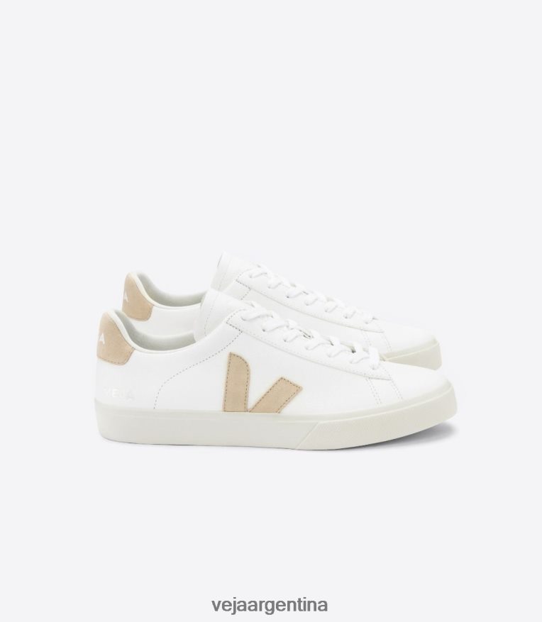 campo cuero sin cromo blanco almendra Veja NT64JJ23 hombres zapatos