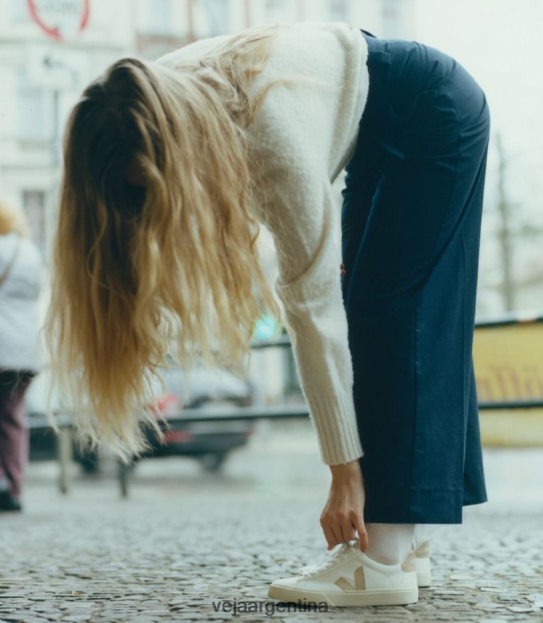 campo cuero sin cromo blanco almendra Veja NT64JJ23 hombres zapatos