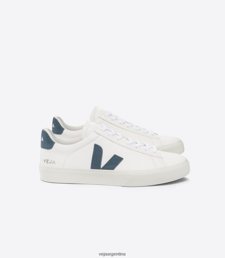 campo cuero sin cromo blanco california Veja NT64JJ7 hombres zapatos