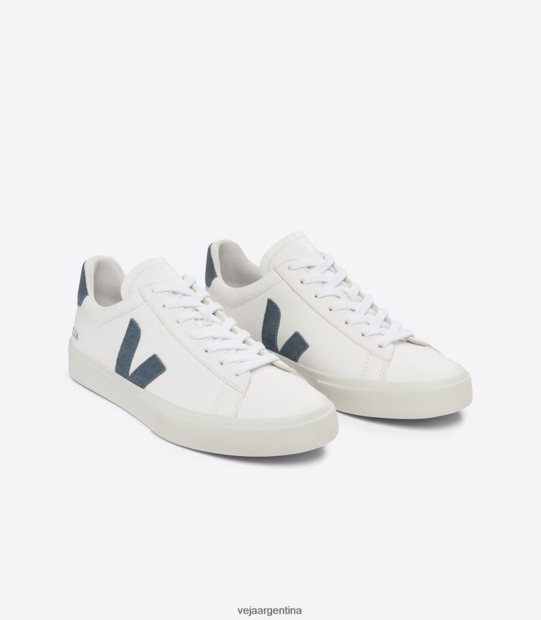 campo cuero sin cromo blanco california Veja NT64JJ7 hombres zapatos