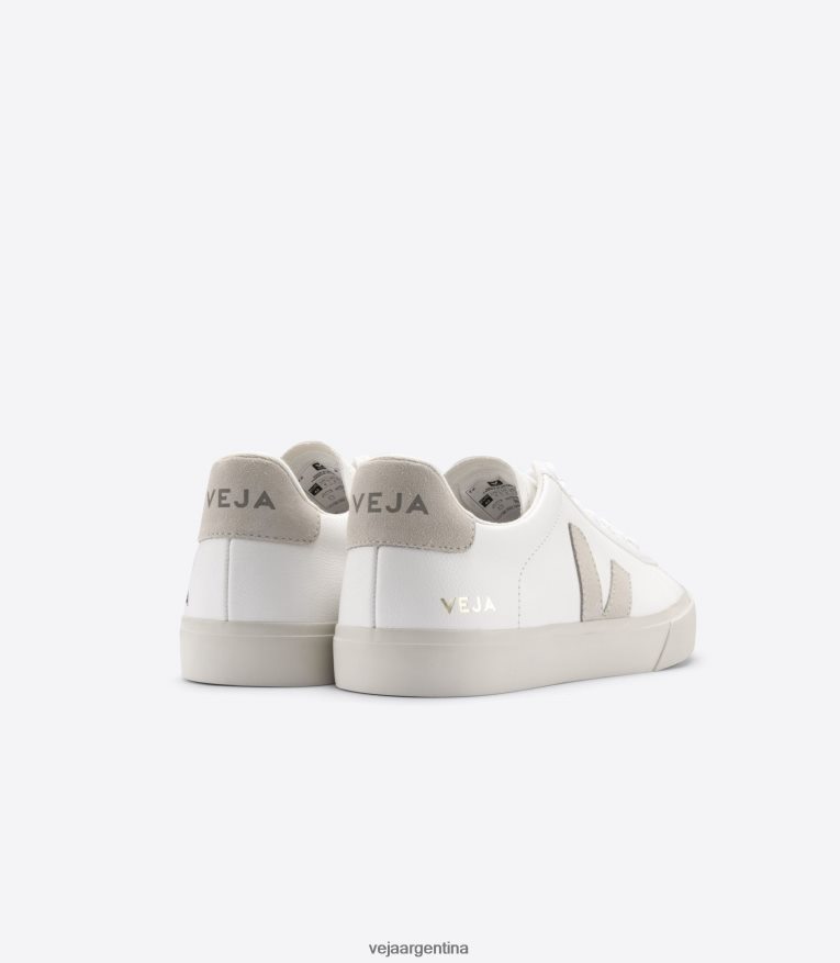 campo cuero sin cromo blanco natural Veja NT64JJ8 hombres zapatos