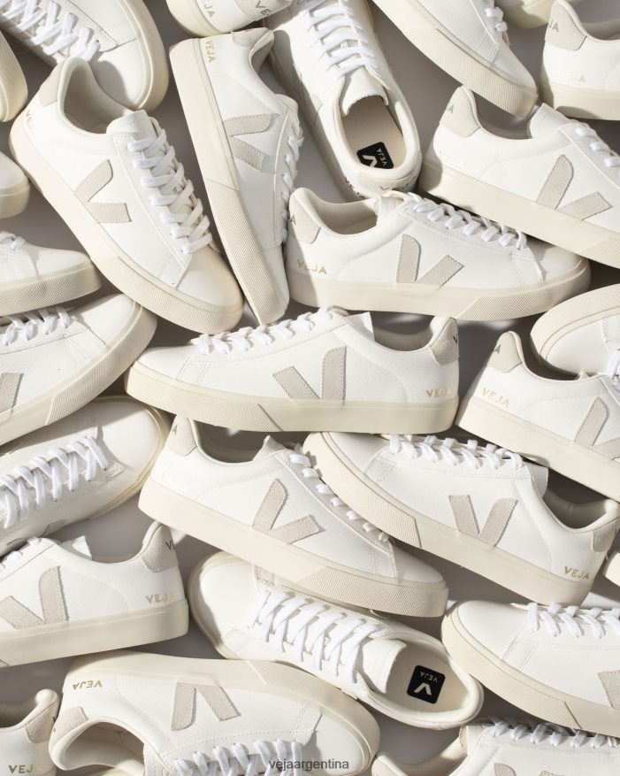 campo cuero sin cromo blanco natural Veja NT64JJ8 hombres zapatos