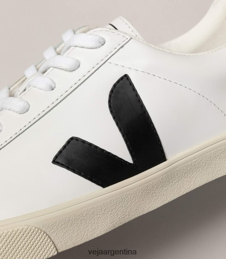 esplar cuero blanco negro Veja NT64JJ91 hombres zapatos