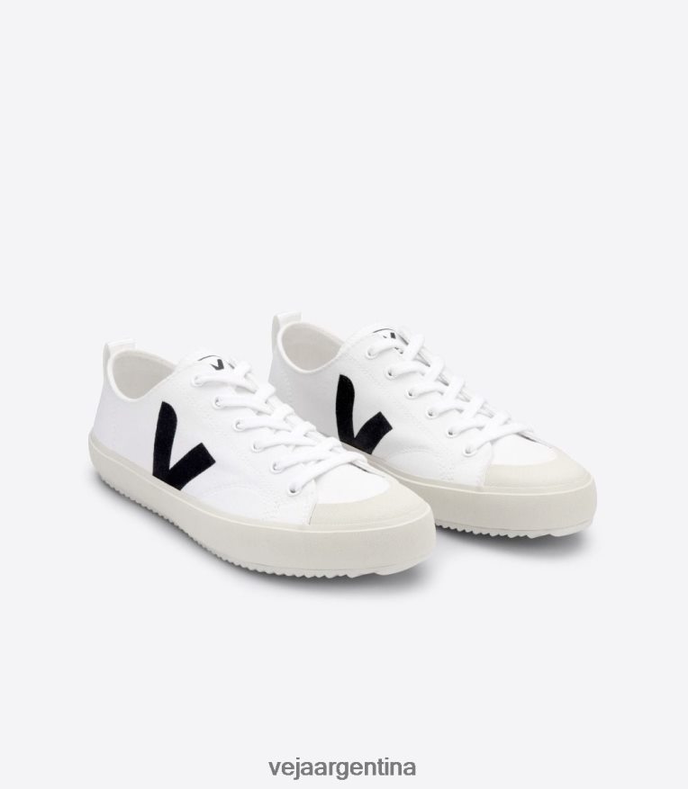 nova lienzo blanco negro Veja NT64JJ150 hombres zapatos