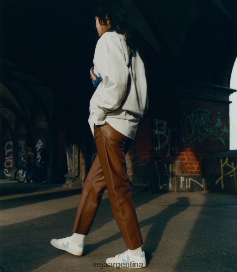 Recife cuero sin cromo acero blanco Veja NT64JJ116 hombres zapatos