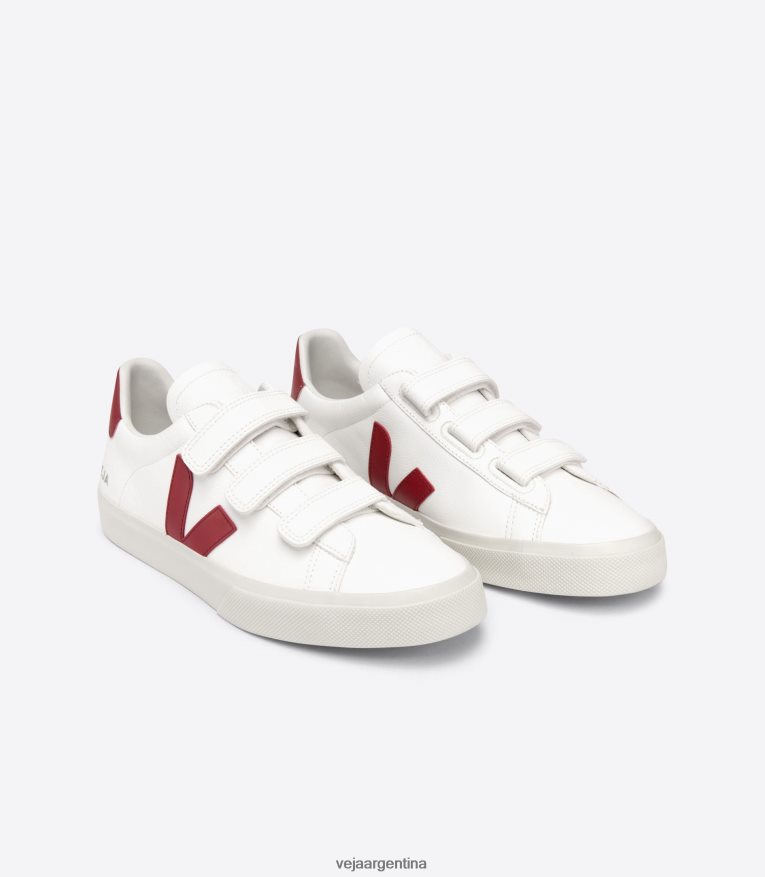 Recife cuero sin cromo blanco marsala Veja NT64JJ115 hombres zapatos