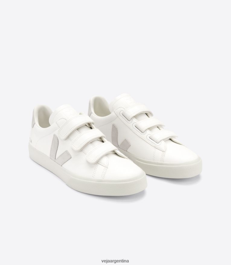 Recife cuero sin cromo blanco natural Veja NT64JJ108 hombres zapatos