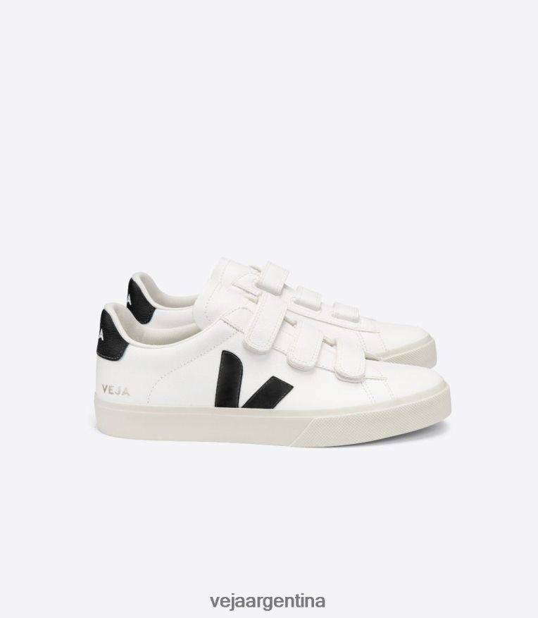 Recife cuero sin cromo blanco negro Veja NT64JJ110 hombres zapatos