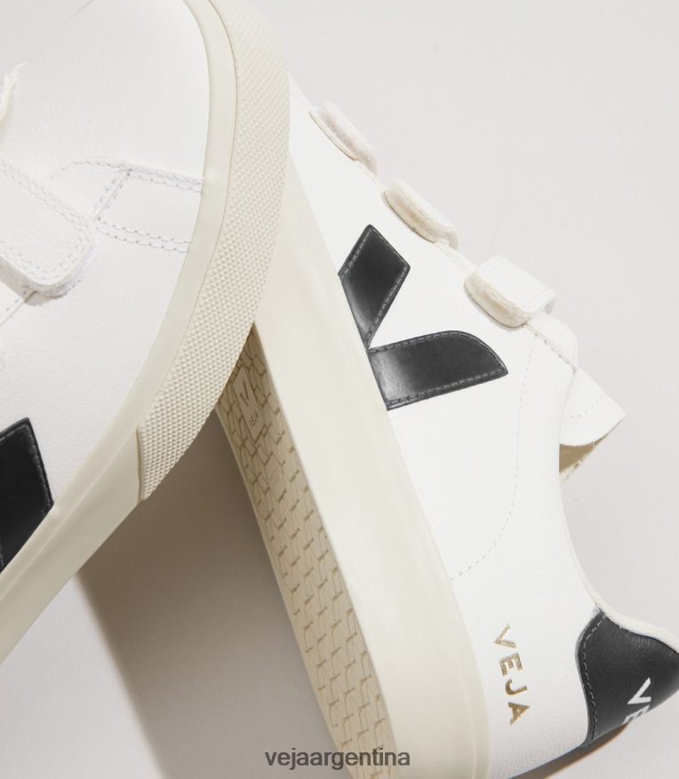 Recife cuero sin cromo blanco negro Veja NT64JJ110 hombres zapatos