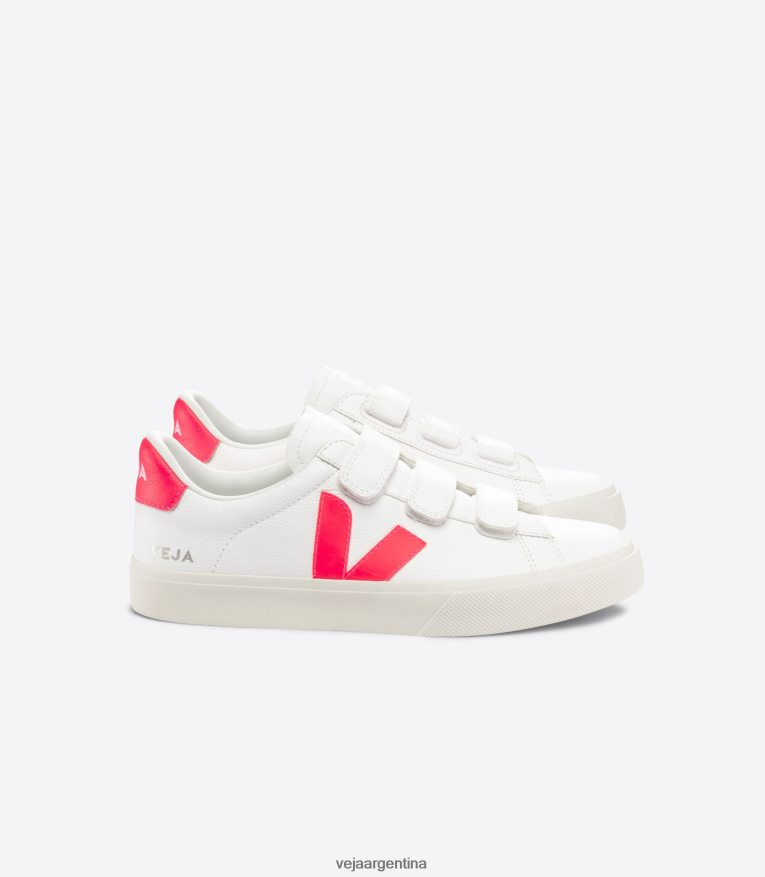 Recife cuero sin cromo blanco rosa fluo Veja NT64JJ112 hombres zapatos