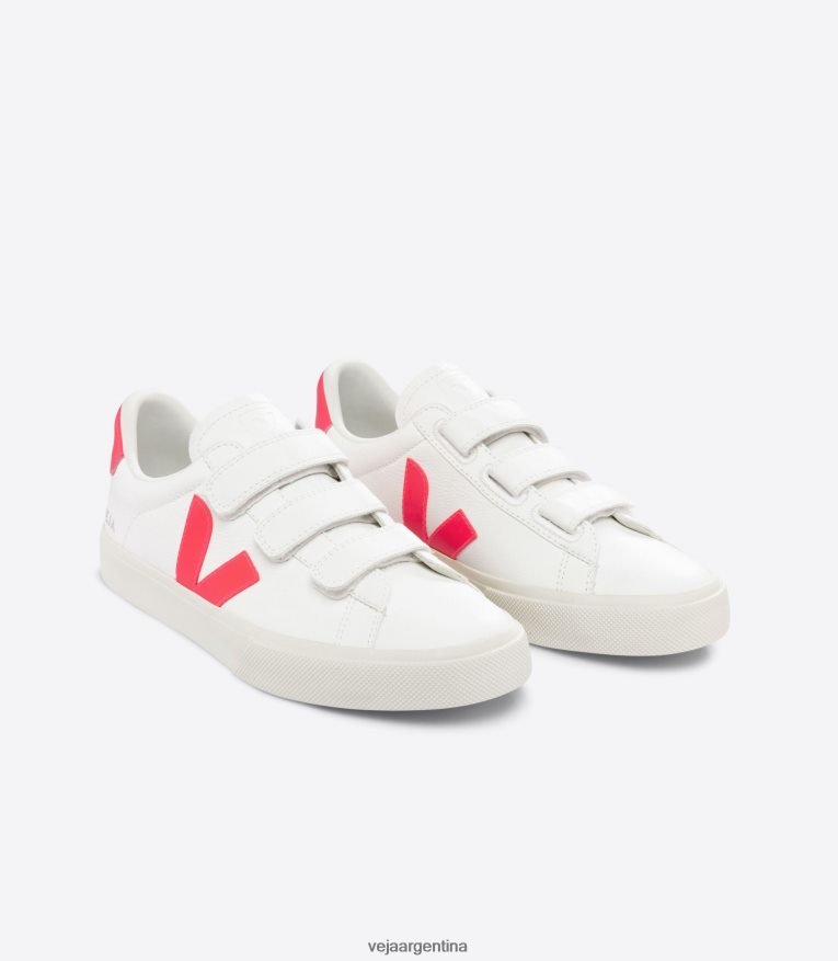 Recife cuero sin cromo blanco rosa fluo Veja NT64JJ112 hombres zapatos