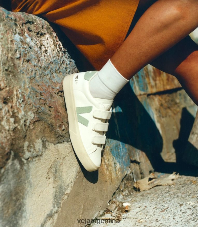 Recife cuero sin cromo matcha blanco Veja NT64JJ109 hombres zapatos