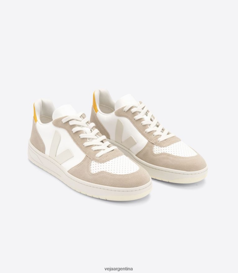 v-10 cuero sin cromo blanco sahara ouro Veja NT64JJ69 hombres zapatos