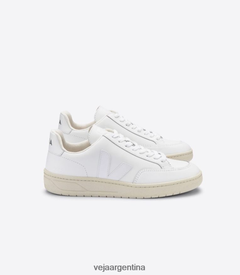 v-12 cuero blanco Veja NT64JJ33 hombres zapatos