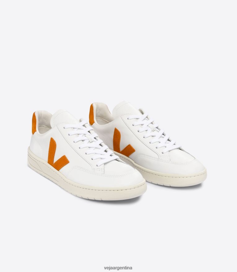 v-12 cuero blanco calabaza Veja NT64JJ36 hombres zapatos