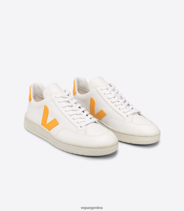 v-12 cuero blanco ouro Veja NT64JJ32 hombres zapatos
