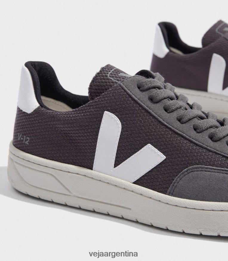 v-12 vegano b-mesh grafito blanco Veja NT64JJ37 hombres zapatos