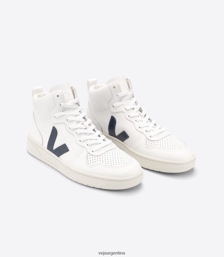 v-15 cuero blanco nautico Veja NT64JJ87 hombres zapatos