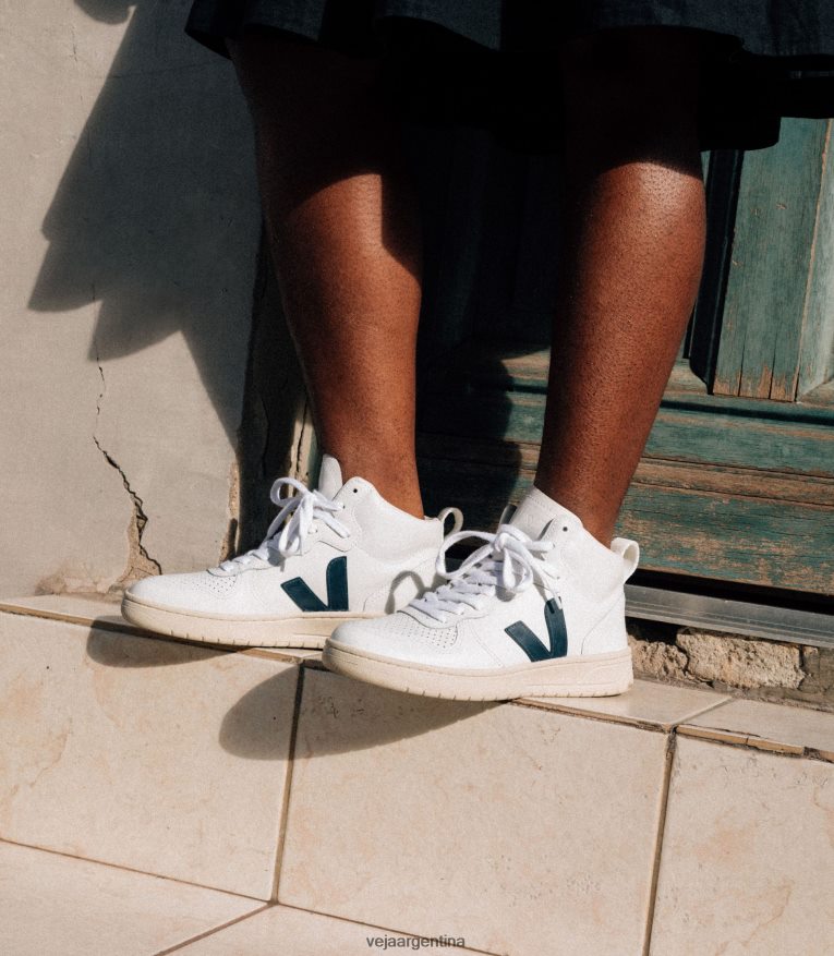 v-15 cuero blanco nautico Veja NT64JJ87 hombres zapatos