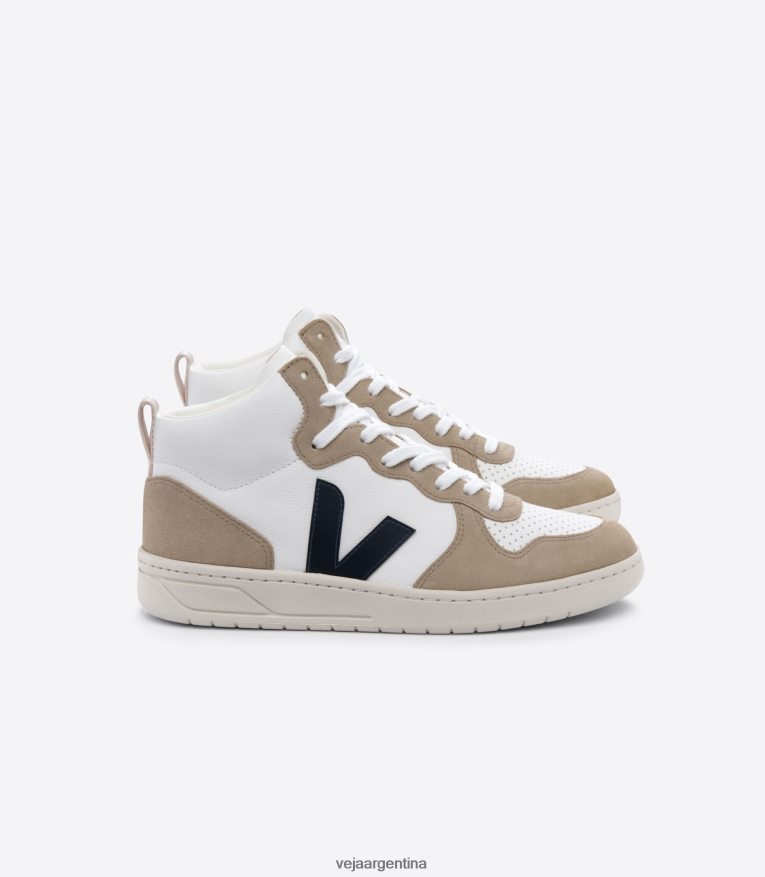 v-15 cuero sin cromo blanco nautico sahara Veja NT64JJ79 hombres zapatos