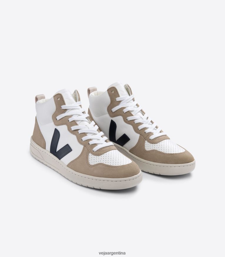 v-15 cuero sin cromo blanco nautico sahara Veja NT64JJ79 hombres zapatos