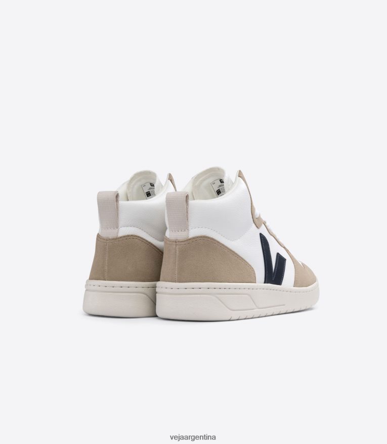 v-15 cuero sin cromo blanco nautico sahara Veja NT64JJ79 hombres zapatos