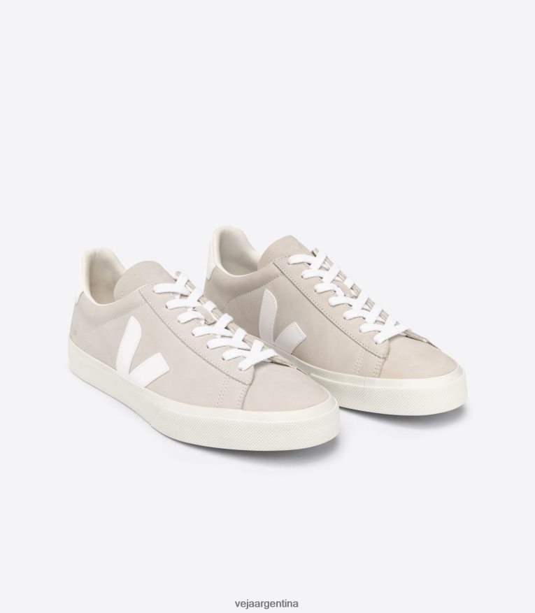 campo nubuck blanco natural Veja NT64JJ228 mujer zapatos