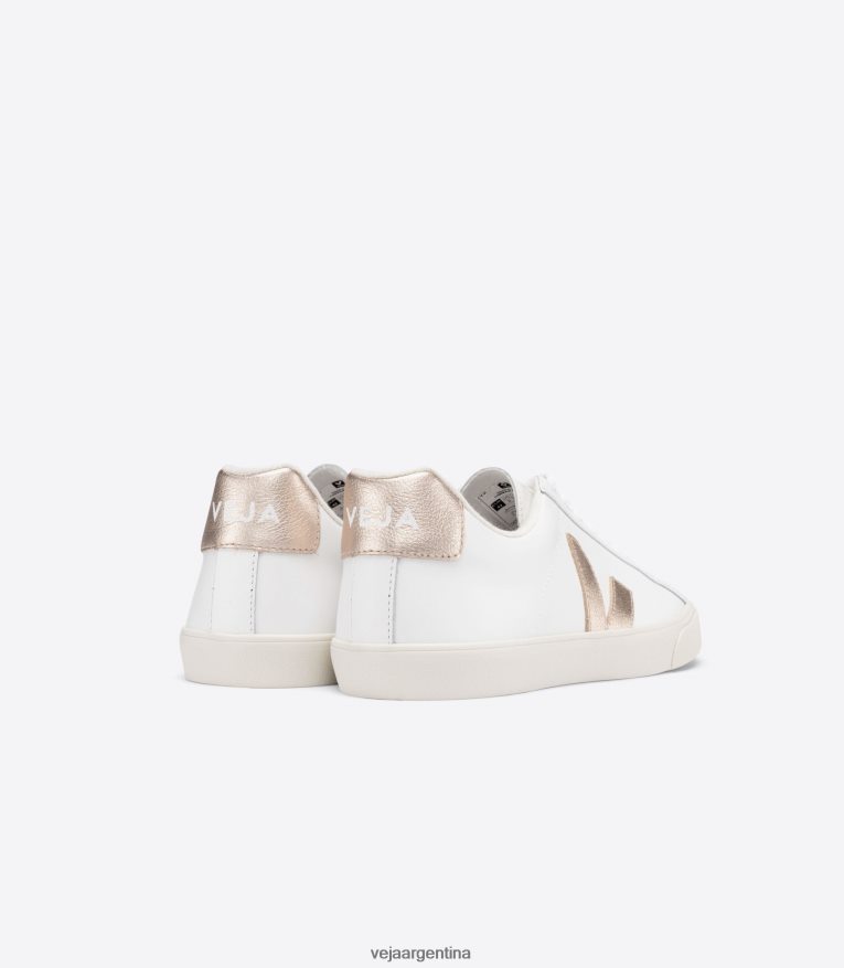 cuero esplar blanco platinado Veja NT64JJ241 mujer zapatos