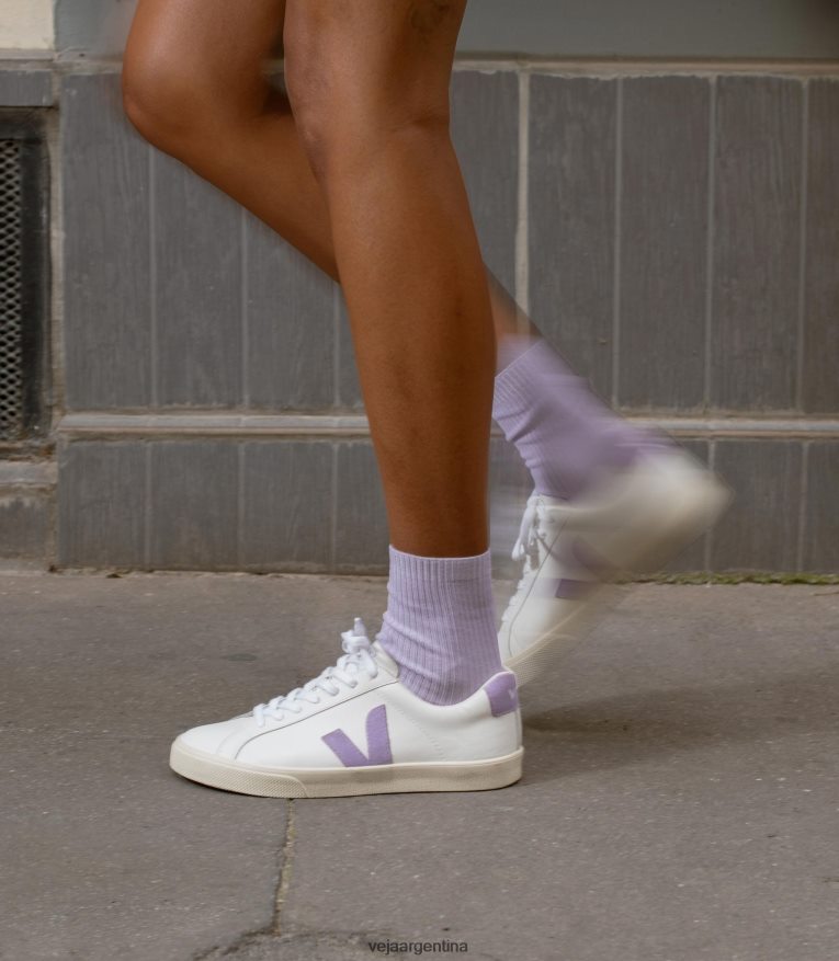 cuero esplar extra blanco lavanda Veja NT64JJ242 mujer zapatos