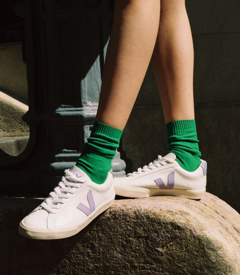 esplar cuero blanco lavanda Veja NT64JJ243 mujer zapatos