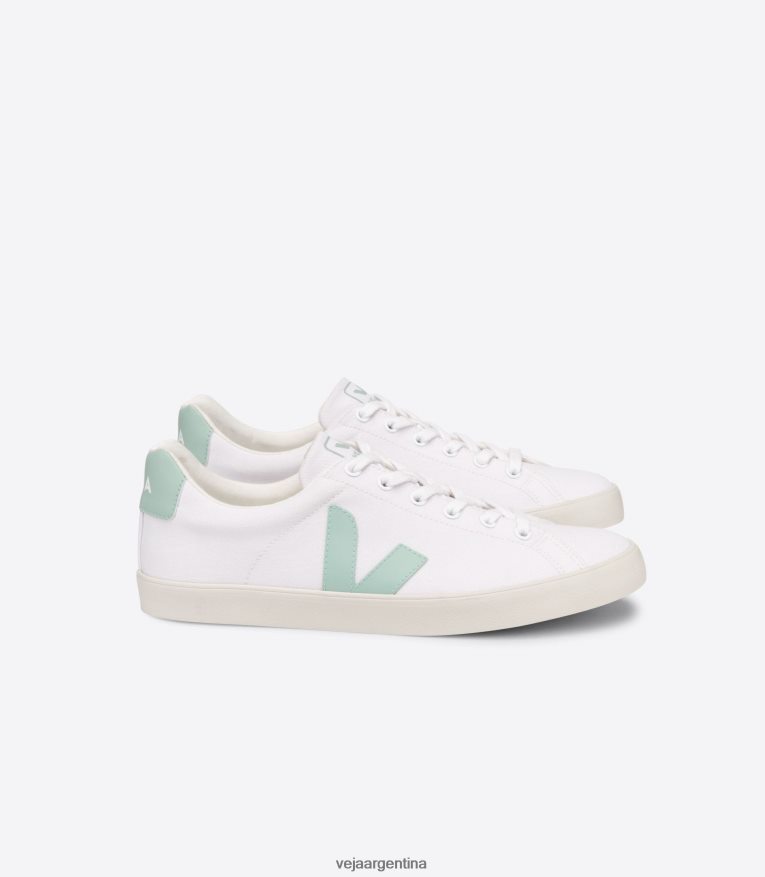 esplar se lienzo matcha blanco Veja NT64JJ244 mujer zapatos