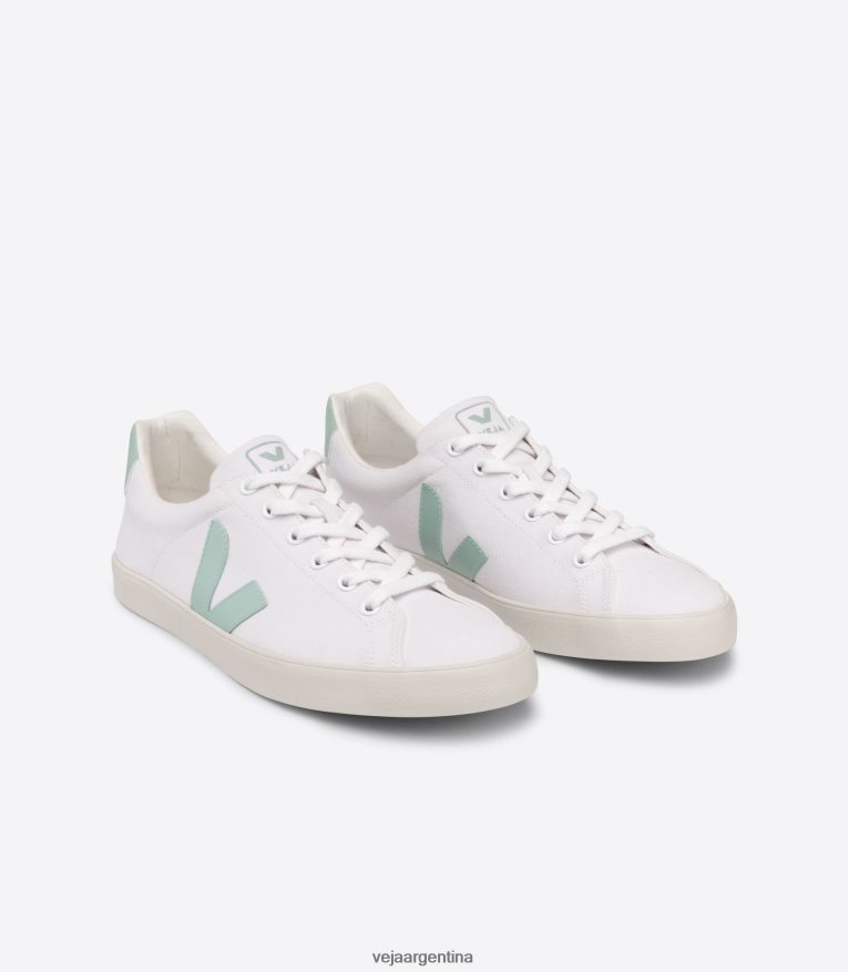 esplar se lienzo matcha blanco Veja NT64JJ244 mujer zapatos