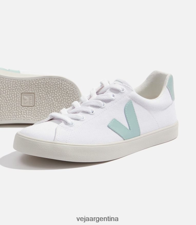 esplar se lienzo matcha blanco Veja NT64JJ244 mujer zapatos