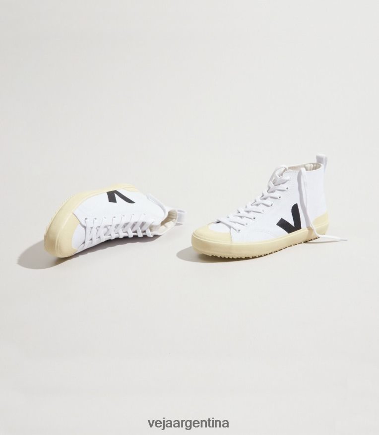 nova ht lona blanco negro suela mantequilla Veja NT64JJ288 mujer zapatos