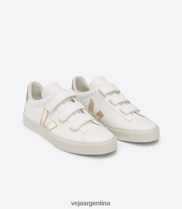 Recife cuero sin cromo blanco platinado Veja NT64JJ246 mujer zapatos