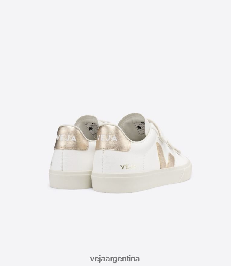 Recife cuero sin cromo blanco platinado Veja NT64JJ246 mujer zapatos