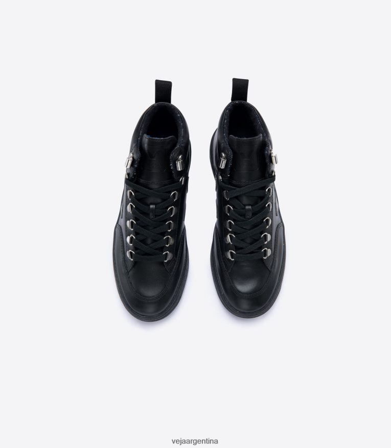 piel roraima negro grafito suela negra Veja NT64JJ253 mujer zapatos