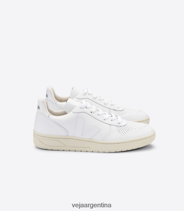 v-10 cuero blanco Veja NT64JJ237 mujer zapatos