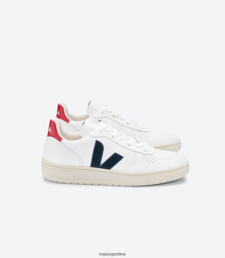 v-10 cuero blanco nautico pekin Veja NT64JJ238 mujer zapatos