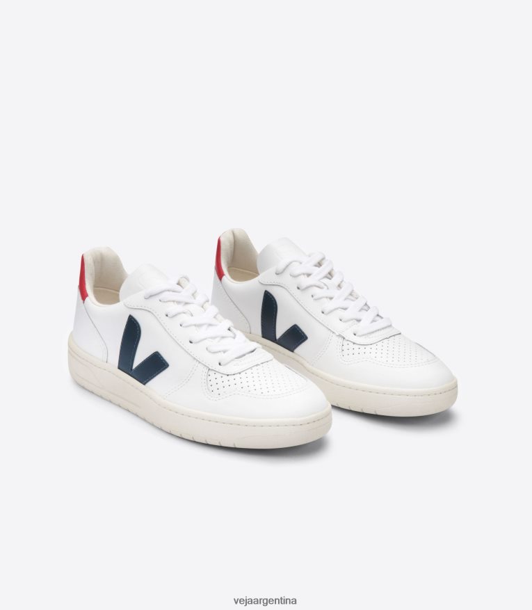 v-10 cuero blanco nautico pekin Veja NT64JJ238 mujer zapatos