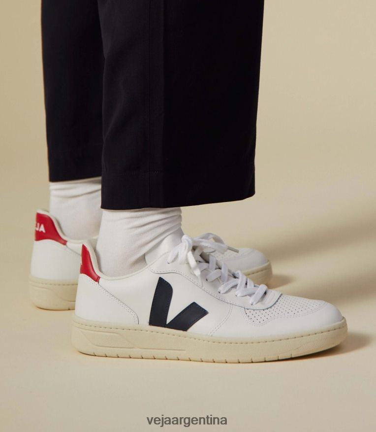 v-10 cuero blanco nautico pekin Veja NT64JJ238 mujer zapatos