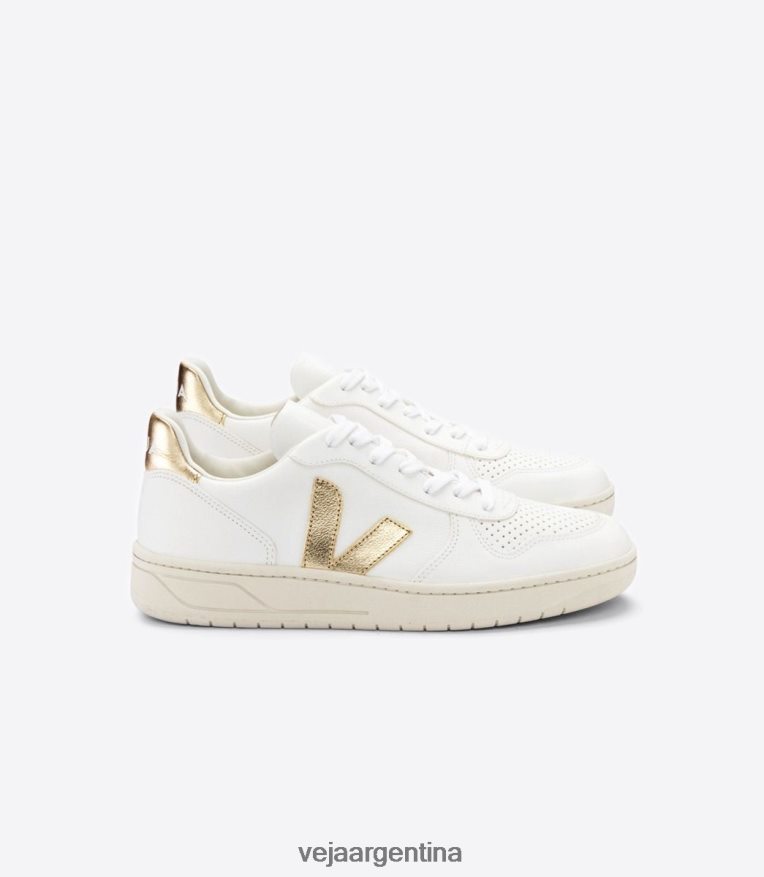 v-10 cuero sin cromo blanco platinado Veja NT64JJ233 mujer zapatos