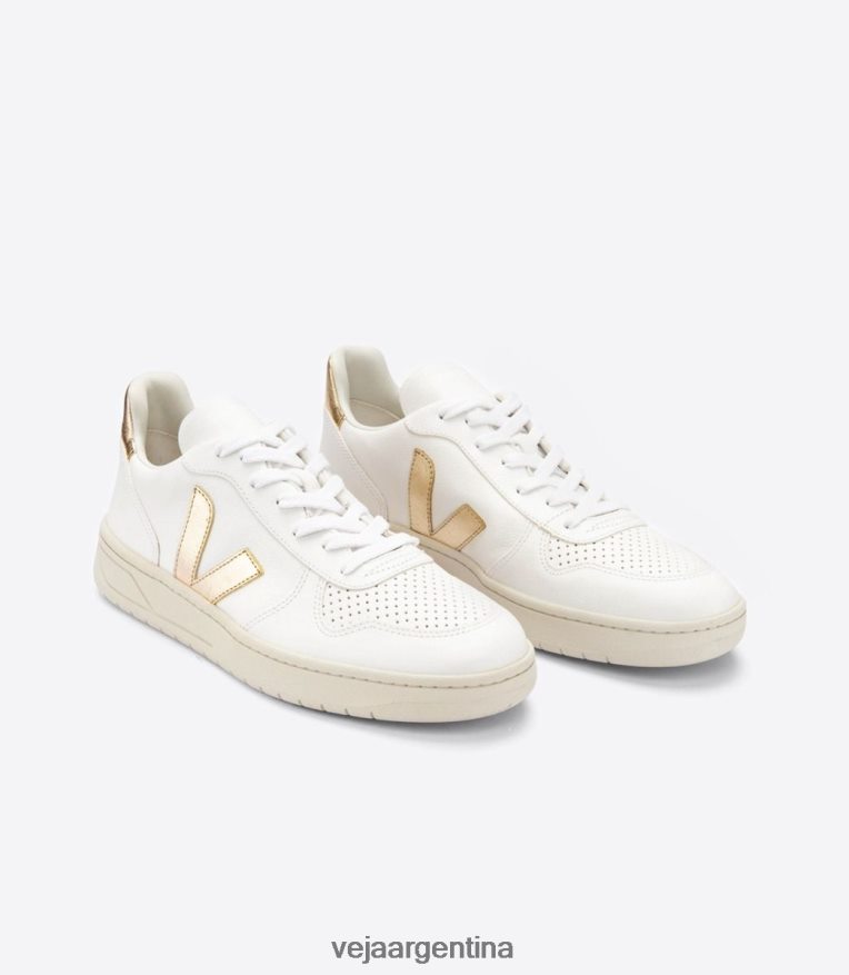 v-10 cuero sin cromo blanco platinado Veja NT64JJ233 mujer zapatos