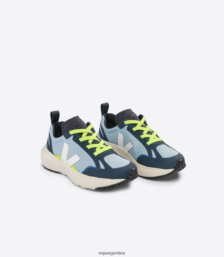 cordones elásticos canario alveomesh acero blanco Veja NT64JJ376 niños zapatos