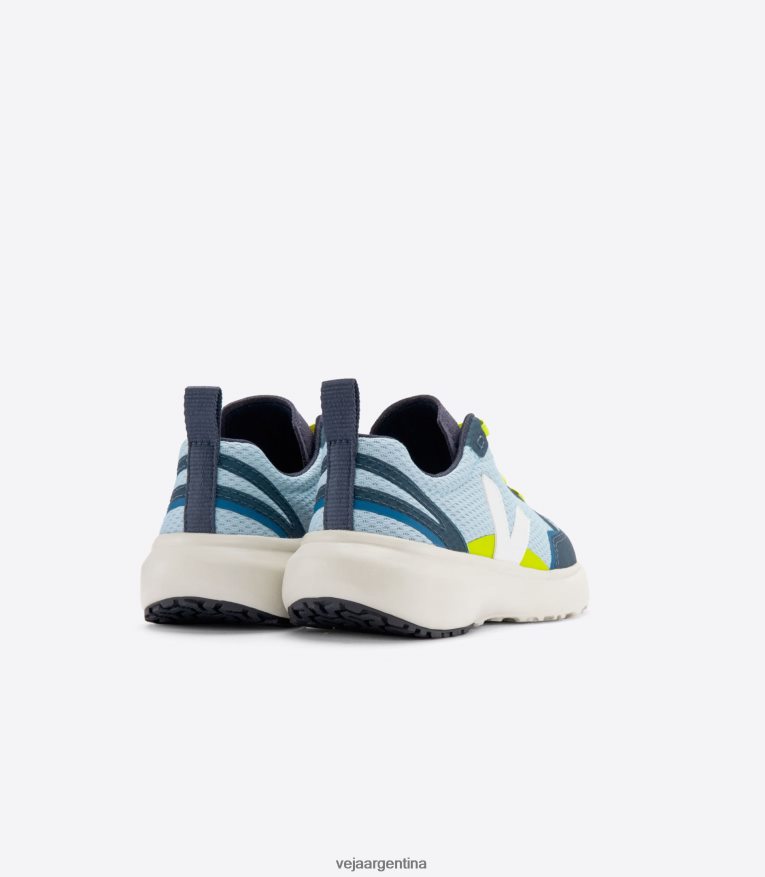 cordones elásticos canario alveomesh acero blanco Veja NT64JJ383 niños zapatos