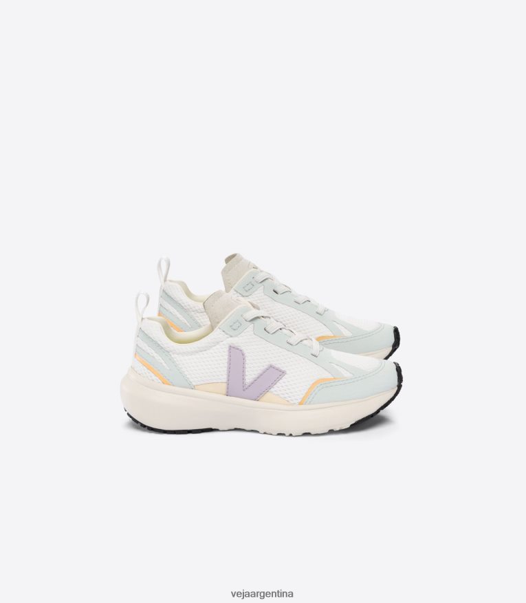 cordones elásticos canario alveomesh blanco parme Veja NT64JJ386 niños zapatos