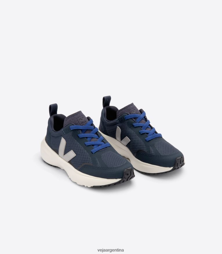 cordones elásticos canario alveomesh nautico oxford gris Veja NT64JJ384 niños zapatos