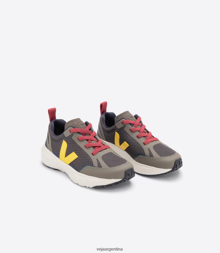 cordones elásticos canarios alveomesh grafito tónico Veja NT64JJ375 niños zapatos