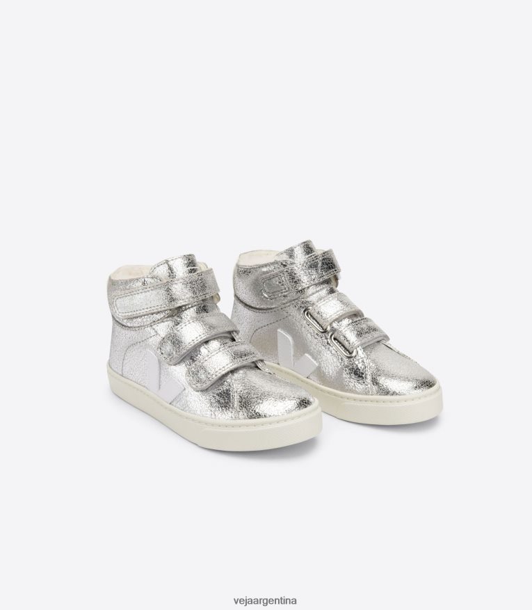 esplar medio pelo plata blanco Veja NT64JJ318 niños zapatos